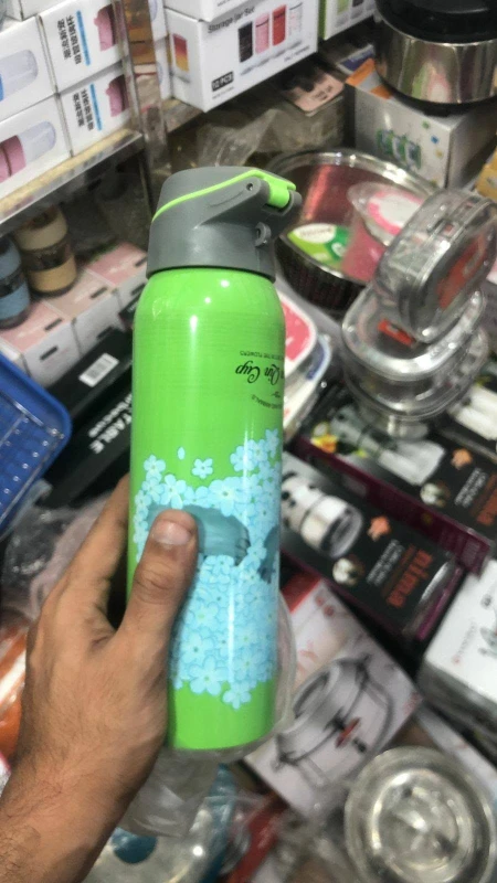 Water Bottle 500ml with Cute Bunny & Floral Design- Nuan Qin Cup – Stainless Steel Insulated