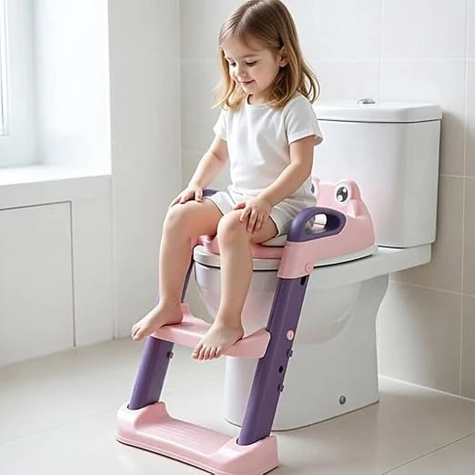 Children's toilet seat baby independent toilet step toilet auxiliary device toilet ladder baby folding toilet ladder