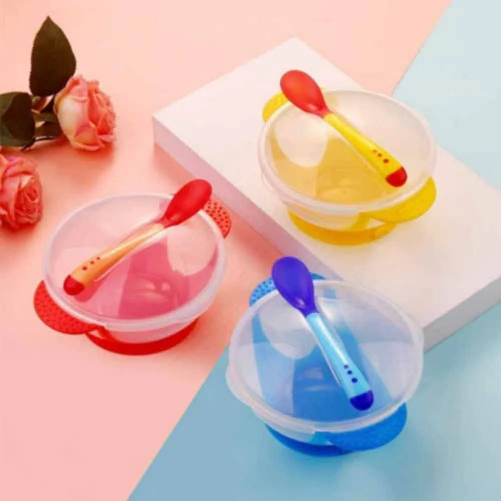 Baby Feeding Bowl And Spoon Set Baby Tableware Children Food Bowl