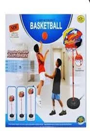 Basketball Play Set Toy for Kids 2 in 1 Adjustable Height 110-140 CM withy Ball and Pumper