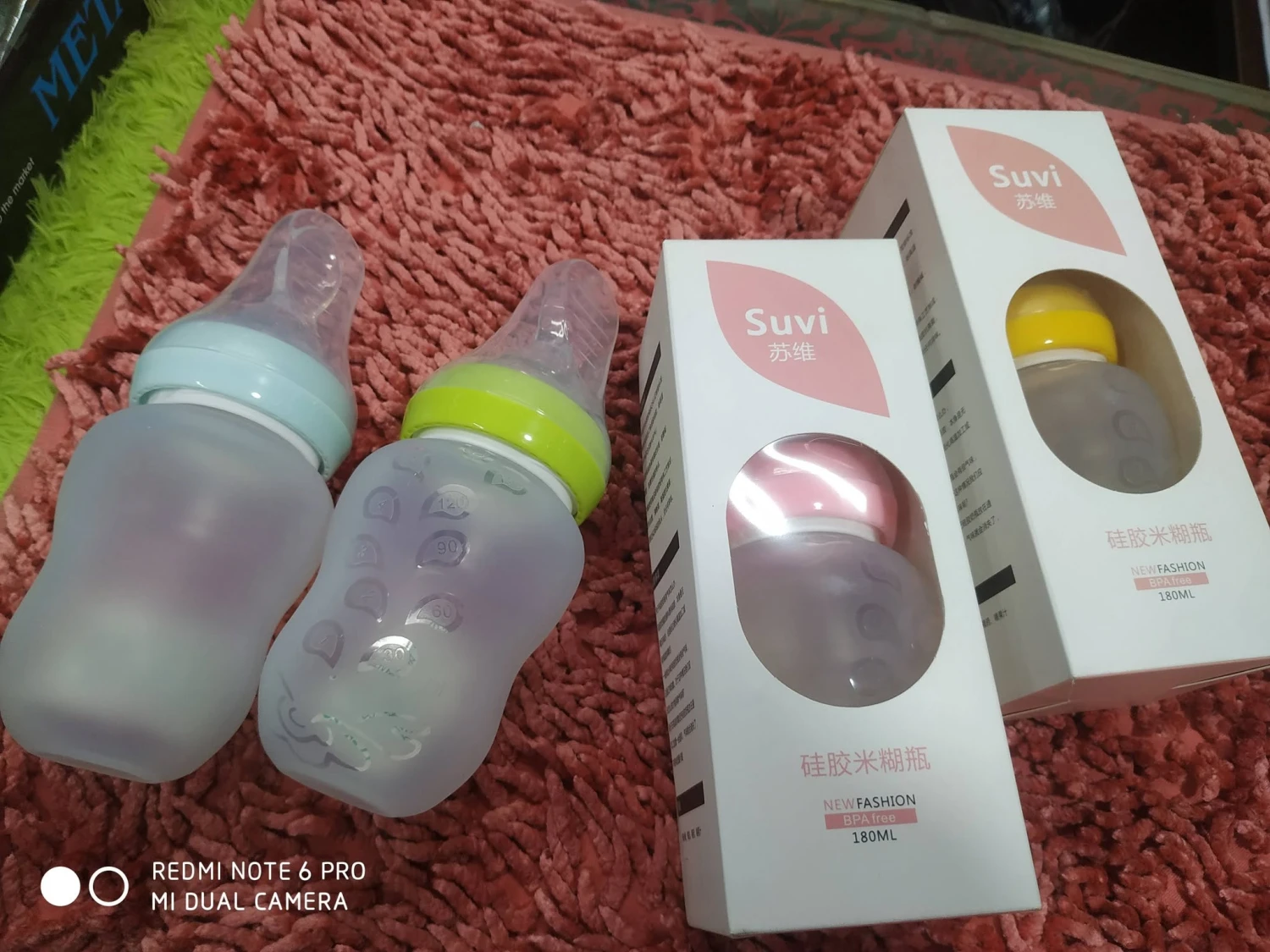 Squeeze Silicone Food Feeder Spoon (Soft Tip) Bottle- 180Ml Full Silicone Baby Bottle Spoon Feeder (1ps)
