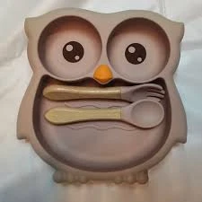 Premium Silicone Owl Feeding Plate Set (3pcs)
