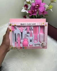 Baby Care Kit, 10 Pcs Convenient Healthcare Grooming Set Essential Daily Care Tool Nail Clipper Manicure Safety Scissors Nose Cleaner Hair Brush Comb Personal Care Kit for newborn Toddler Infant