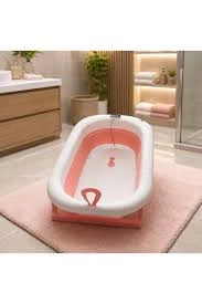 Baby Folding Bathtub, (Only Baby Bath Basin), Bath Tub for Infants Foldable Bath Bucket Newborn Bathtub Household Folding Baby Bathtub -1pcs