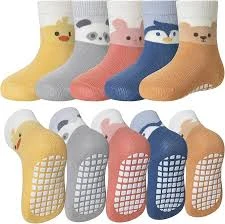 Baby socks 2026 new winter non-slip glued terry socks Korean cartoon