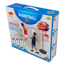 Basketball Play Set Toy for Kids 2 in 1 Adjustable Height 110-140 CM withy Ball and Pumper