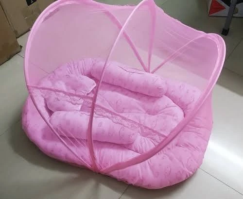 Baby Premium Bed Set Pillow Mosquito Net Size - 42x25x20 Inches