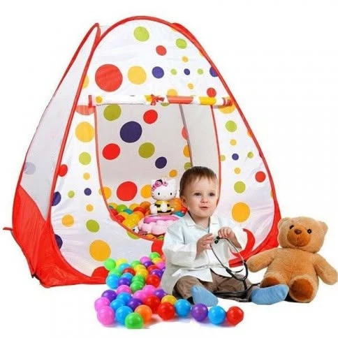 Kids Tent House with 50 Colorful Balls – Indoor/Outdoor Playhouse for Children
