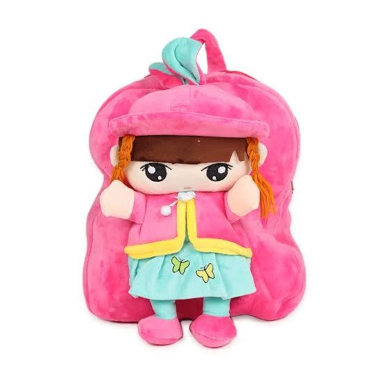 Zip It Good Plush Bags Cartoon Printed School Bag For Kids - size 13inch