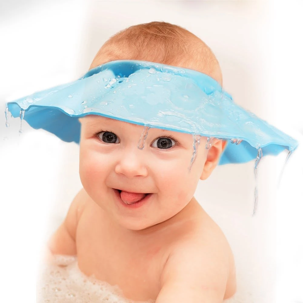 Baby Shower Cap Bathing Cap - 1 Pcs Soft Adjustable Visor Hat Safe Shampoo Shower Bathing Protection Bath Cap for Toddler, Baby, Kids, Children