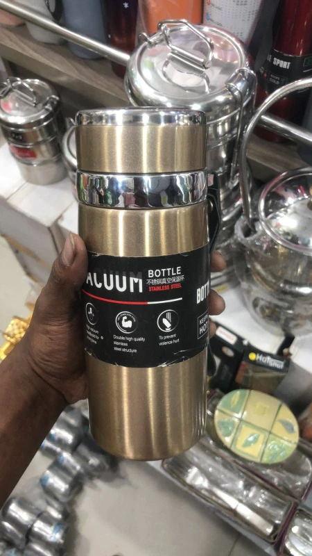 Stainless Steel Water Bottle for Men Women Kids | Thermos Flask | Reusable Leak-Proof Thermosteel for Home Office Gym Fridge Travelling (1 Liters)