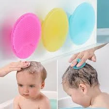 Reusable Silicone Baby Bath Body Soft Brush and Comb Sponge Face Hair Wash Brush Super Soft Shower Massage Brush Cleaning Brush for Baby Kids