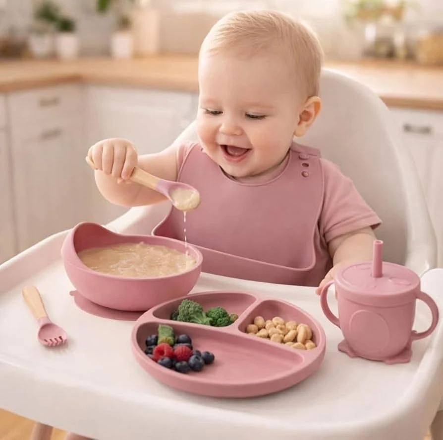 Silicone Feeding Set (6 Pcs) Multi Color