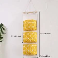 WALL HANGING EXCLUSIVE JUTE STORAGE CONTAINING 3 POCKETS