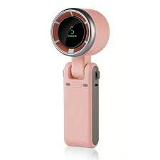 Portable Handheld Mini Turbo Fan USB Rechargeable Travel Neck Fan with 5 Speeds 3 IN 1-3600mah Foldable Personal Cooling Fan for Travel