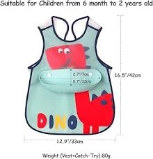 Cartoon Faced Plastic Waterproof Bibs for Baby