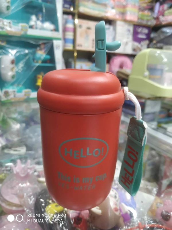 Stainless-steel Mug with straw 380ML