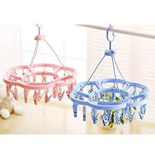 Round Hanger_Hang for any kids cloth. 24 piece Clips in a hanger.