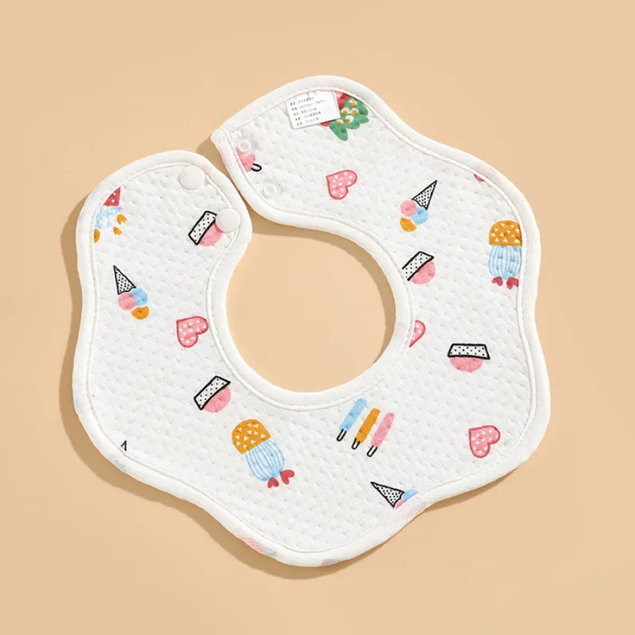 Cute Cotton Baby Bibs Newborn Muslin Bibs for Teething & Drooling Unisex Baby Bibs for Soft & Absorbent Baby Bibs